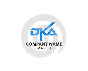 Initial Letter DKA Logo Template Design