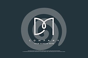 Initial Letter DM Logo or MD Logo Design