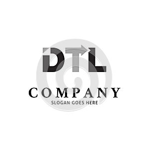 Initial Letter DTL Icon Vector Logo Template Illustration Design
