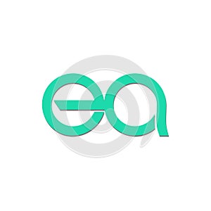 Initial Letter EA Logo Template Simple Design