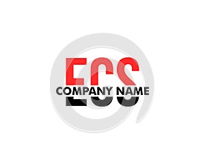 Initial Letter ECS Logo Template Design