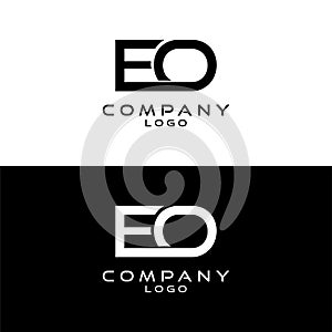 Initial letter eo, oe logotype company name logo design template vector