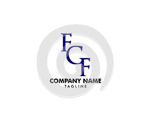 Initial Letter FCF Logo Template Design