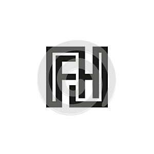 Initial letter  fh or hf logo vector logo designs