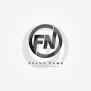 Initial Letter FN Logo - Minimal Business Logo for Alphabet F and N