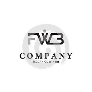 Initial Letter FWB Icon Vector Logo Template Illustration Design photo