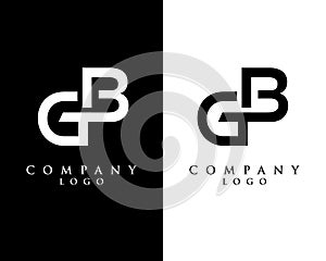 Initial Letter GB, BG Logo Template Design vector photo