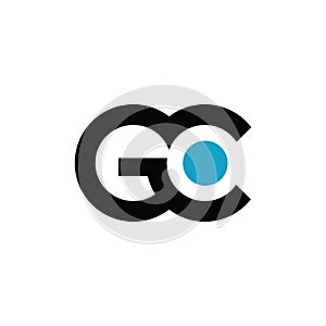 Initial letter gc logo or cg logo vector design template