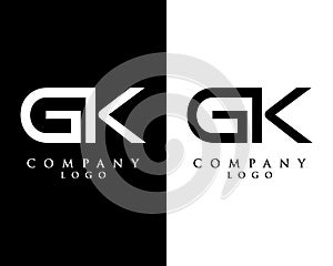Initial Letter GK, KG Logo Design Template Design vector photo
