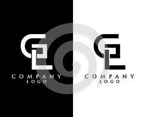 Initial Letter GL, LG Logo Design Template Design vector