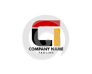 Initial Letter GLT Logo Template Design