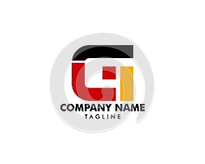 Initial Letter GLT Logo Template Design