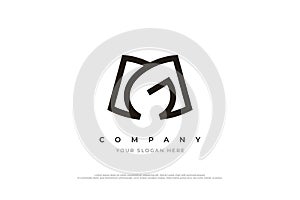 Initial Letter GM Logo or MG Logo Design