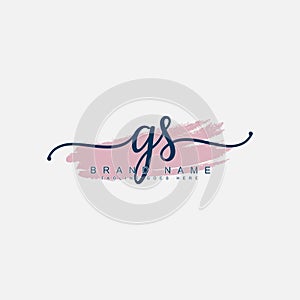 Initial Letter GS Logo - Hand Drawn Signature Logo