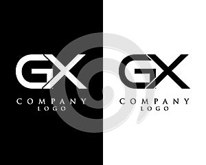 Initial Letter GX, XG Logo Design Template Design vector photo