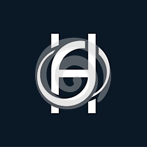 Letter H Infinity Loop Logo Design Vector Template