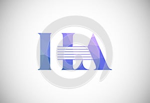 Initial Letter H A Low Poly Logo Design Vector Template. Graphic Alphabet Symbol For Corporate Business Identity