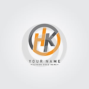 Initial Letter HK Logo - Simple Business Logo