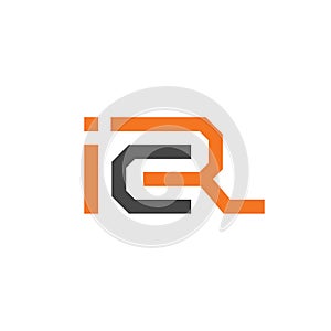 The initial letter ICR logo design