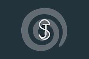 Initial Letter JS Logo Design Vector Template photo