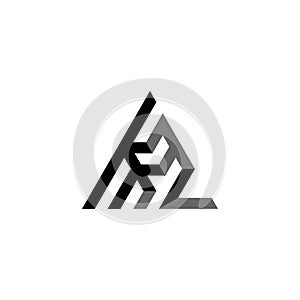 Initial letter KRL logo triangle vector