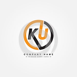 Initial Letter KU Logo - Minimal Business Logo