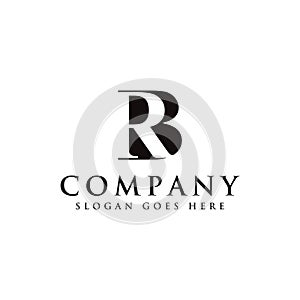 Initial letter logo B and R, RB BL monogram logo icon