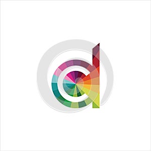 Initial letter logo cd, dc design