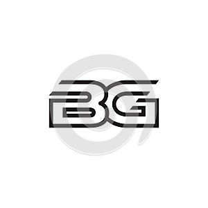 Initial letter BG logo line unique modern photo
