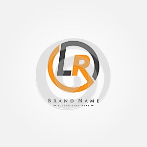 Initial Letter LR Logo - Simple Business Logo for Alphabet L and R