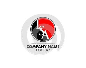 Initial Letter LSA Logo Template Design photo