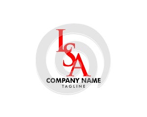 Initial Letter LSA Logo Template Design photo