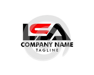 Initial Letter LSA Logo Template Design photo