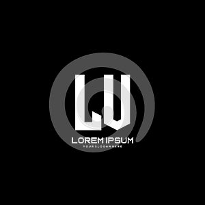 Initial letter LV minimalist art logo vector