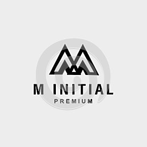 Initial letter M monogram logo creative design vector tion