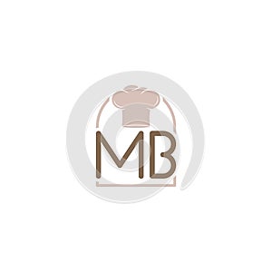 Initial letter MB logo isolated on white background