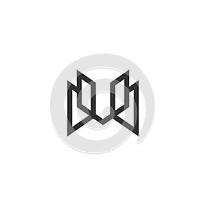 Initial Letter MV Logo or VM Logo Design Vector