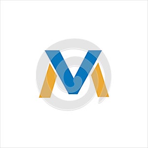 Initial letter mv logo or vm logo vector design template