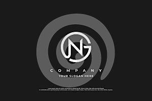 Initial Letter NG or GN Logo Design