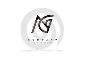 Initial Letter NG Logo Design Vector