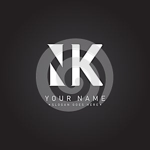 Initial Letter NK Logo - Simple Business Logo