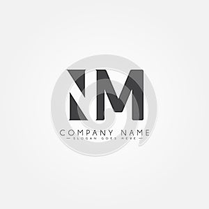 Initial Letter NM Logo - Minimal Business Logo