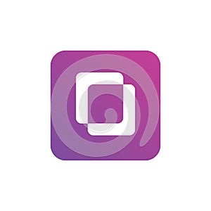 Initial letter O logo icon design template elements, geometric square shape logo - Vector