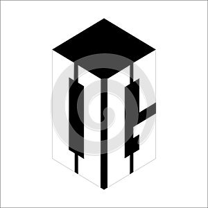 Initial letter OG in cube logo