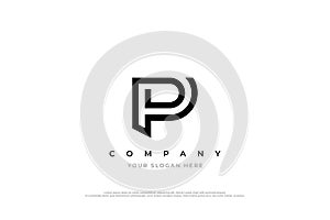 Initial Letter P Logo Design photo
