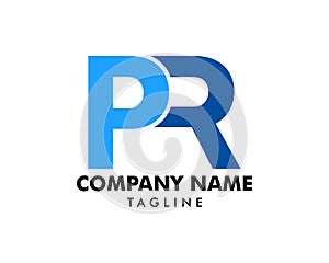 Initial Letter PR Logo Template Design photo