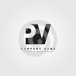 Initial Letter PV Logo - Simple Business Logo