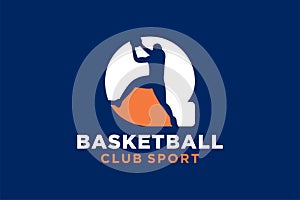 Initial letter Q basketball logo icon. basket ball logotype symbol,