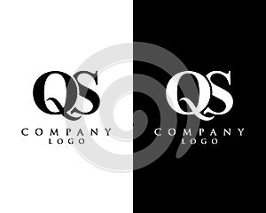 Initial Letter QS, SQ modern logo design with Black and white background. vector logo for business and company identity