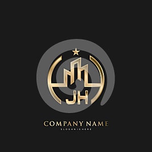 Initial Letter Real Estate Luxury house Logo Vector for Business, Building, Architecture